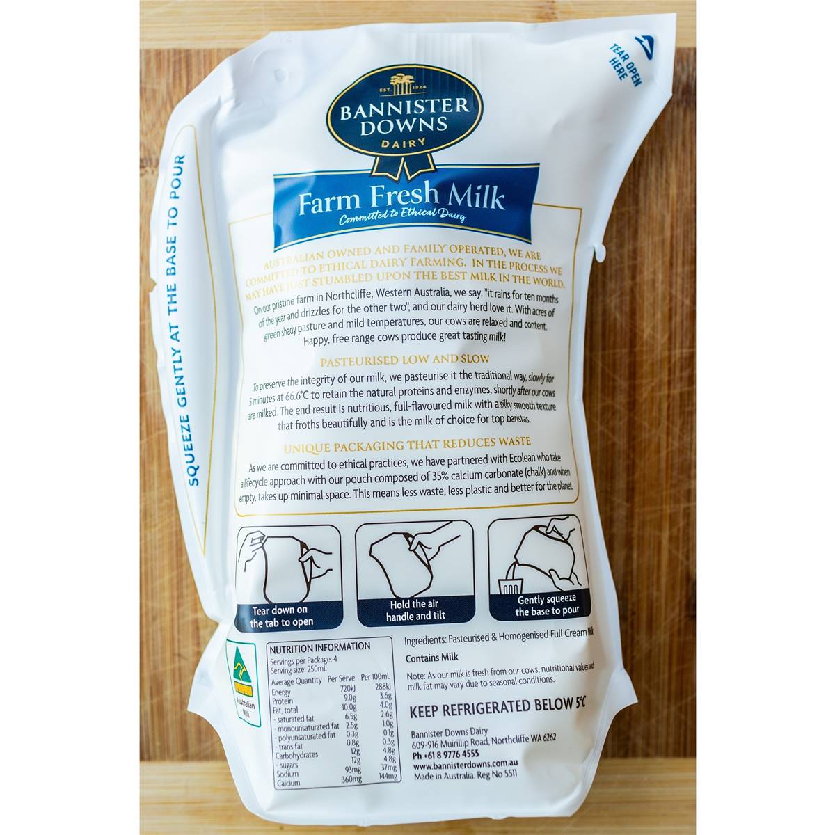 Bannister Downs Farm Fresh Milk Full Fat - #shop_name - Bannister downs