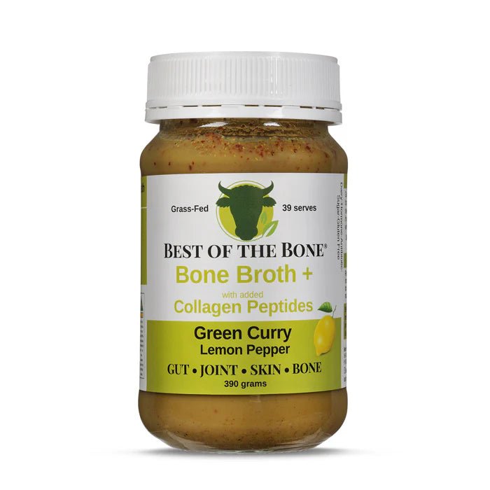 BEST OF THE BONE - GREEN CURRY, LEMON PEPPER + COLLAGEN PEPTIDES - #shop_name - bone broth - Best Of The Bone