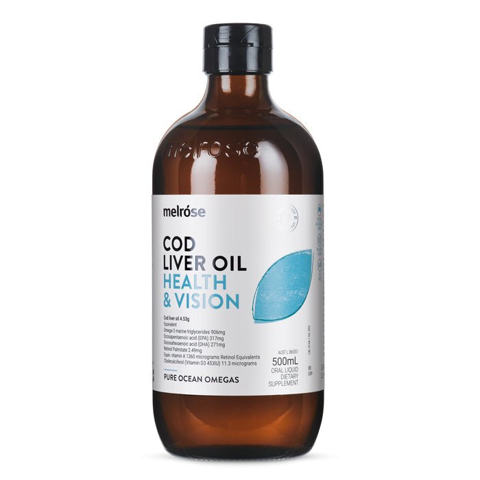 Cod Liver Oil - Heatlh and Vision 500ml - #shop_name - Melrose