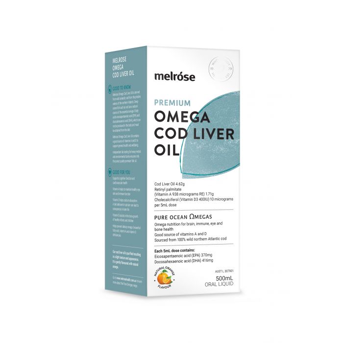 Cod Liver Oil - Heatlh and Vision 500ml - #shop_name - Melrose