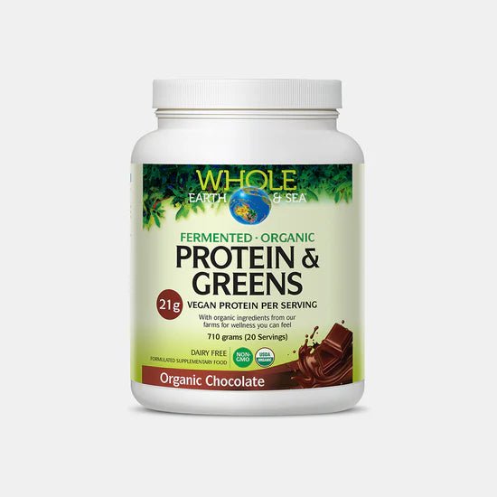 Fermented, Organic Protein & Greens Plant - based Protein Boost - #shop_name - Supplements - Whole Earth & Sea