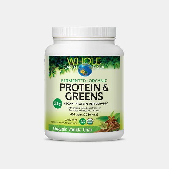 Fermented, Organic Protein & Greens Plant - based Protein Boost - #shop_name - Supplements - Whole Earth & Sea