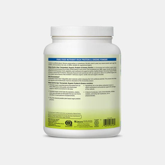 Fermented, Organic Protein & Greens Plant - based Protein Boost - #shop_name - Supplements - Whole Earth & Sea