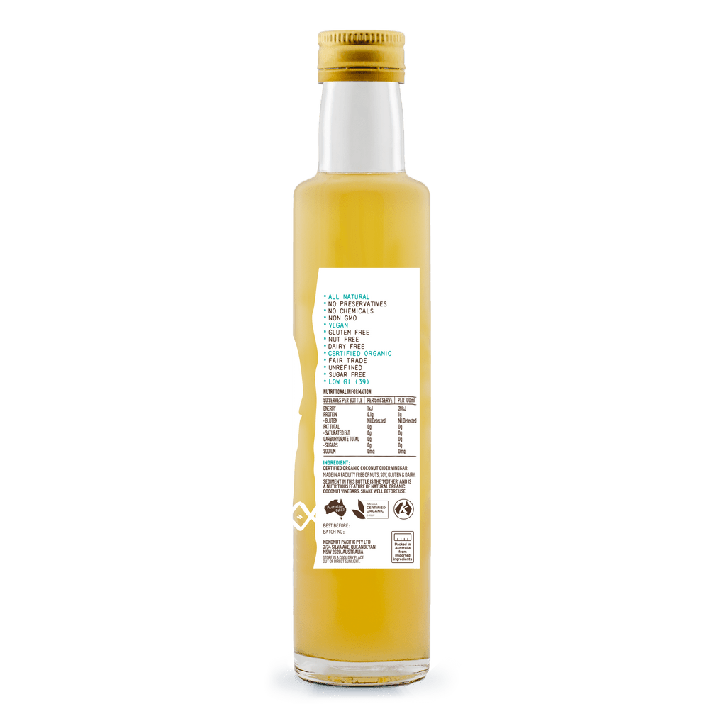 Handmade Coconut Cider Vinegar - Certified Organic 250ml Bottle - #shop_name - COCONUT OIL - NIULIFE