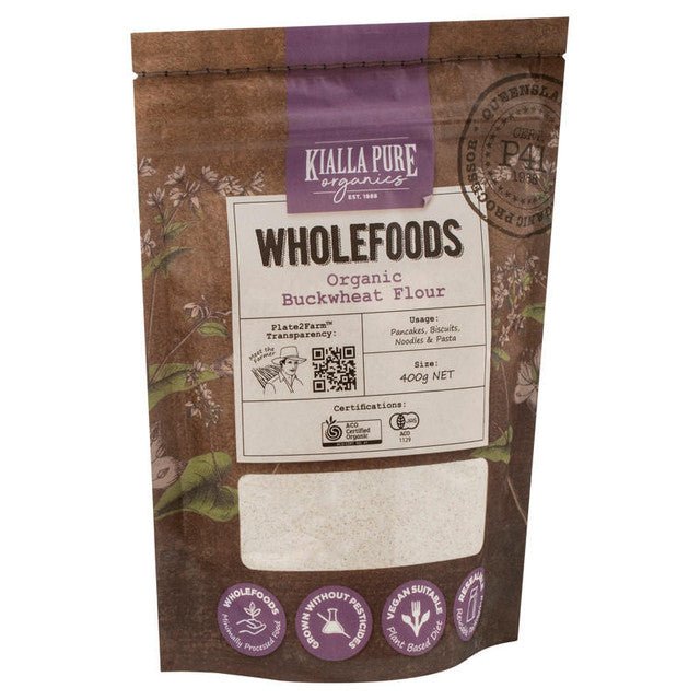 Kialla Pure Foods Organic Buckwheat Flour 400g - #shop_name - baking - Kialla Pure Organics