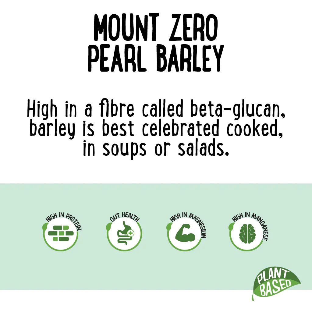 MOUNT ZERO BIO - DYNAMIC PEARL BARLEY 500G - #shop_name - GRAINS - Mount Zero