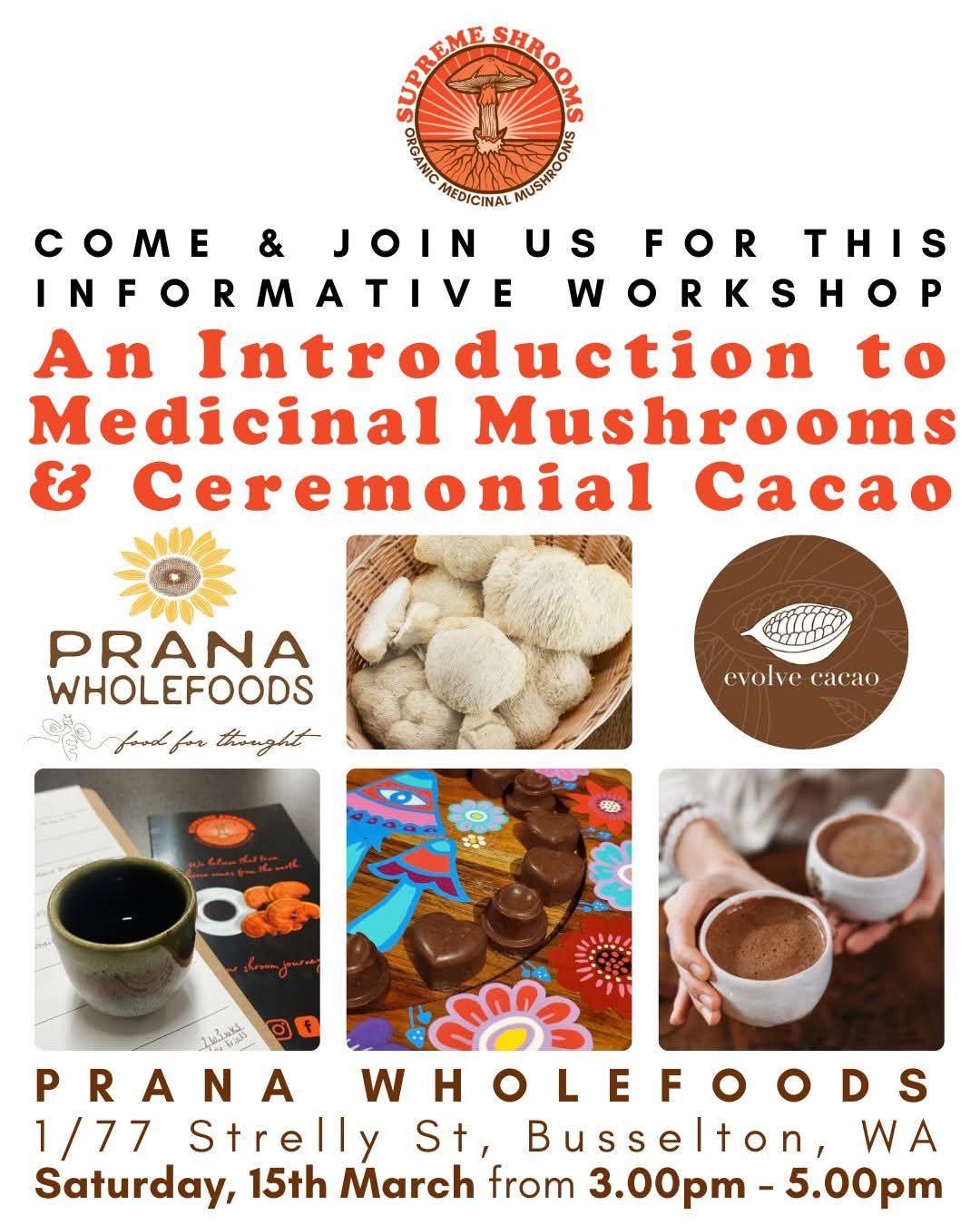 MUSHROOM WORKSHOP - #shop_name - Prana Wholefoods