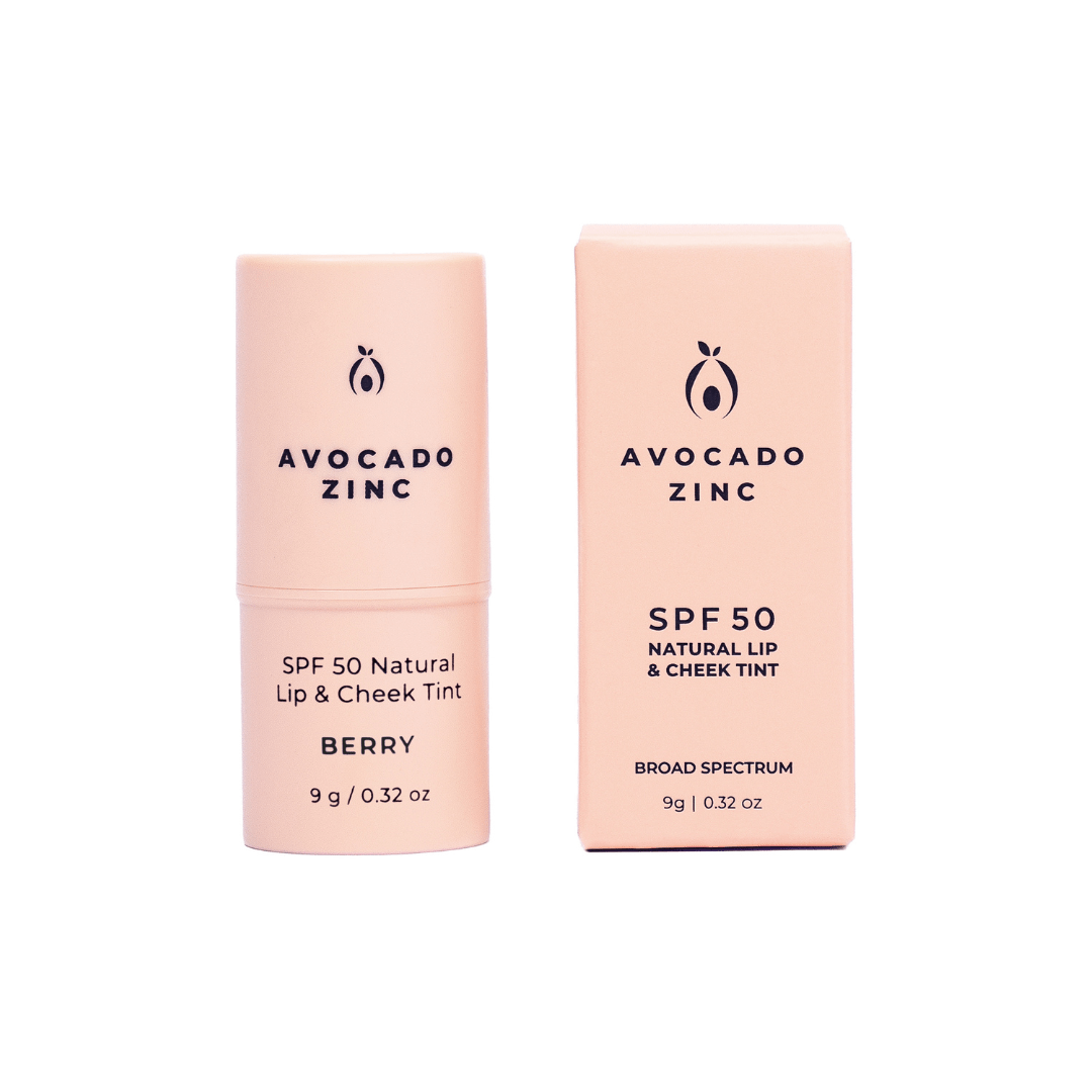 SPF 50 Natural Lip & Cheek Tint - Berry - #shop_name - BERRY - LIP&CHEEKTINT - Avocado Zinc