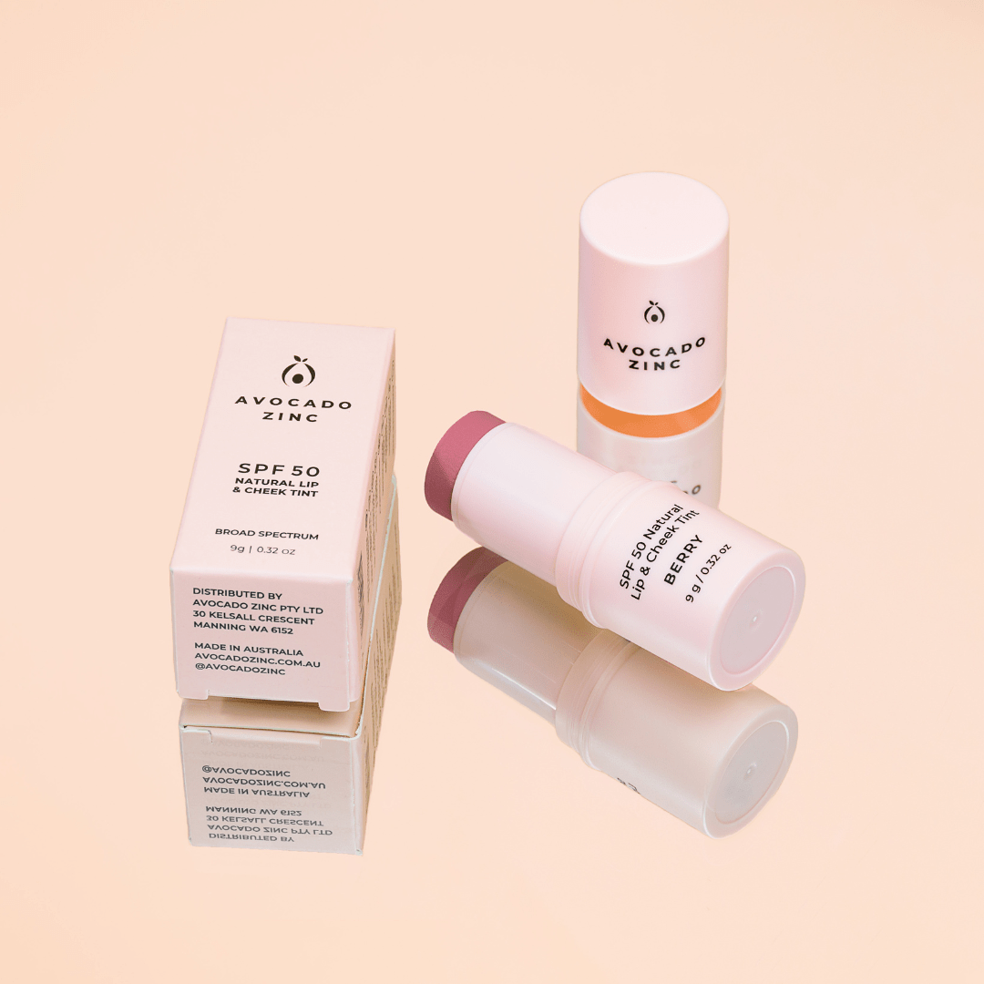 SPF 50 Natural Lip & Cheek Tint - Berry - #shop_name - BERRY - LIP&CHEEKTINT - Avocado Zinc
