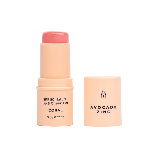 SPF 50 Natural Lip & Cheek Tint - Coral - #shop_name - CORALLIPCHEEKTINT - Avocado Zinc
