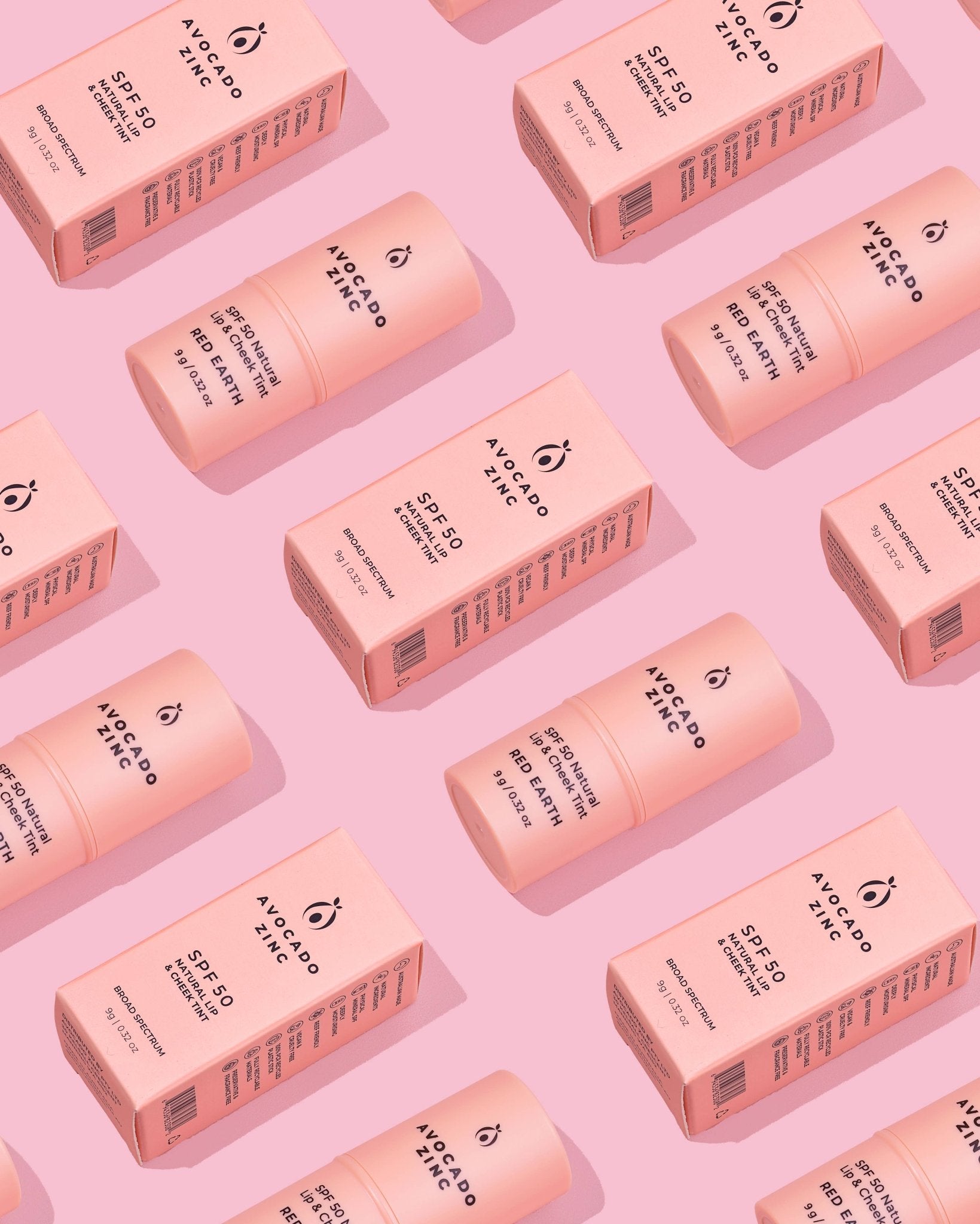 SPF 50 Natural Lip & Cheek Tint - Red Earth - #shop_name - REDEARTH - LIP&CHEEKTINT - Avocado Zinc