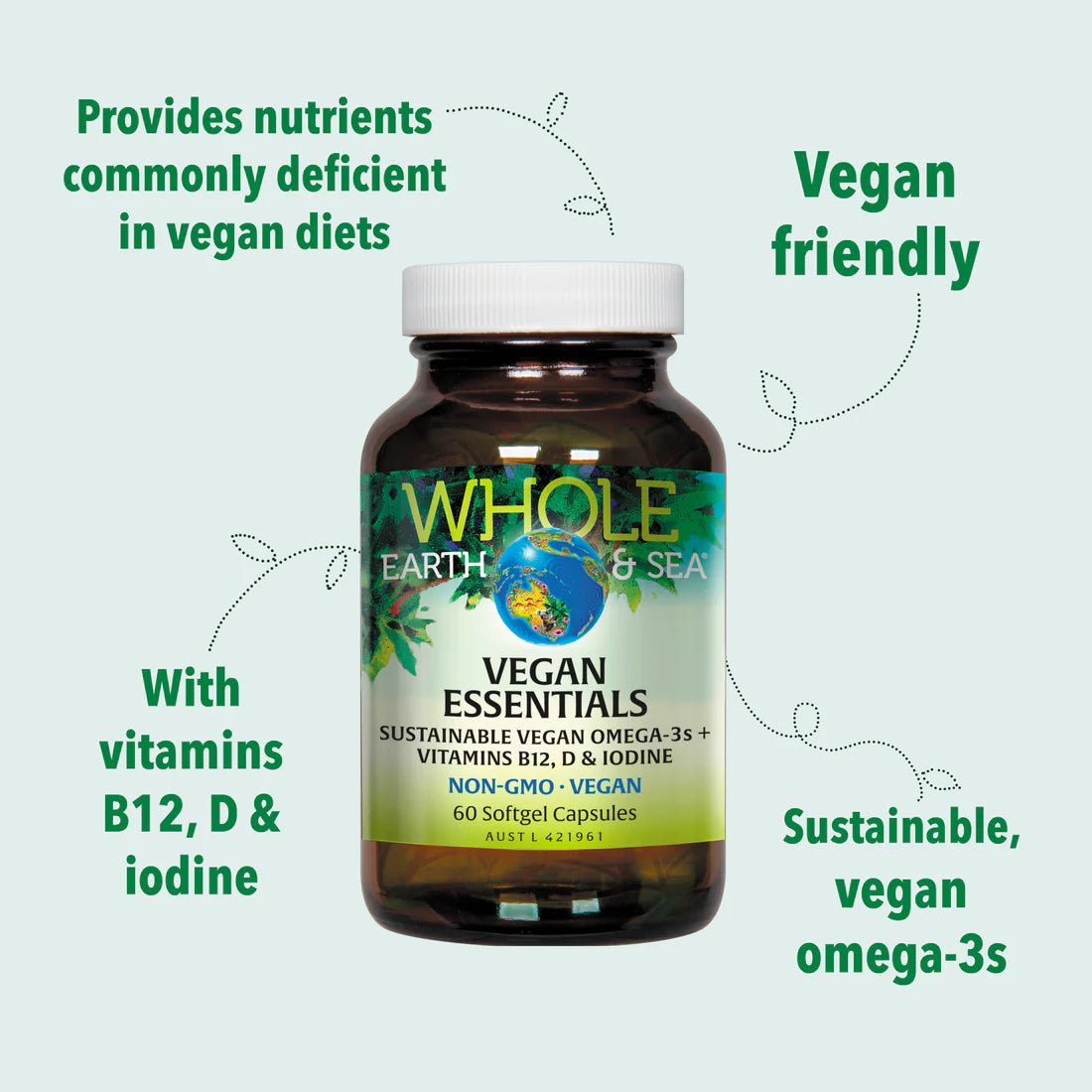 Vegan Essentials 60ct - #shop_name - Supplements - Whole Earth & Sea