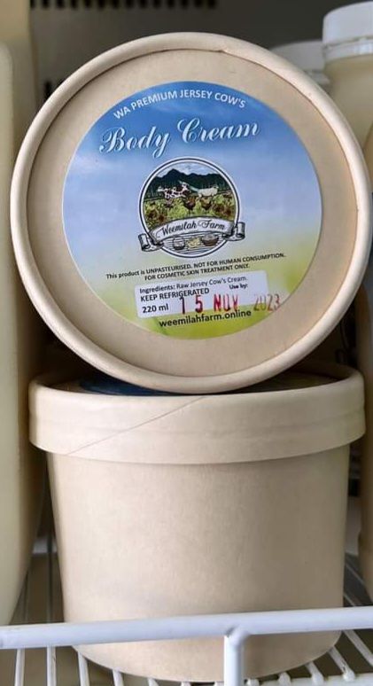 Weemilah Farm Premium Jersey Body Cream Raw Cream | Certified Organic - #shop_name - Dairy - Weemilah Farm