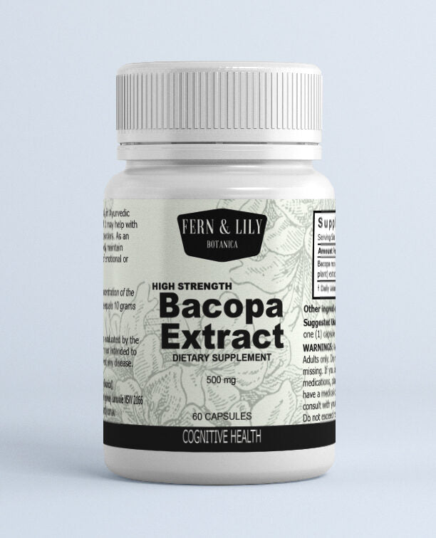 Bacopa extract capsules 500mg - #shop_name - HERBAL REMEDY - -Prana Wholefoods