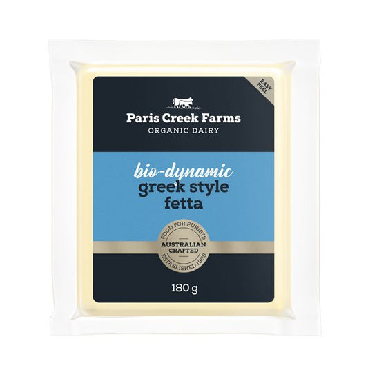 BIO-DYNAMIC GREEK STYLE FETTA 180G - #shop_name - -Paris Creek Farms