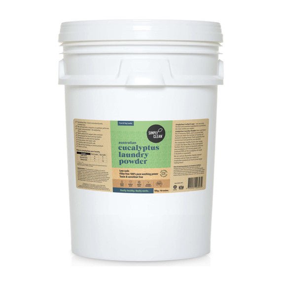 EUCALYPTUS LAUNDRY POWDER (FRONT & TOP) - SIMPLY CLEAN - #shop_name - NATURAL - -Prana Wholefoods