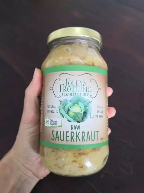 Foleys Frothing - Raw Sauerkraut 500g - #shop_name - sauerkraut - -Prana Wholefoods