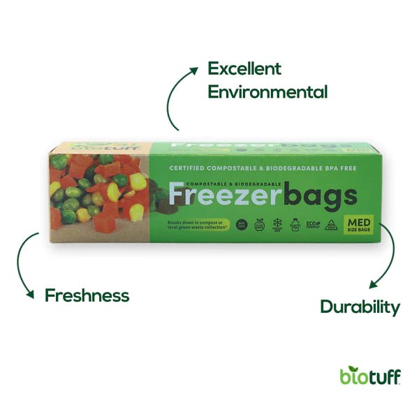 Freezer Bags 4L Medium (25 Bags Per Box) - #shop_name - -BIOTUFF