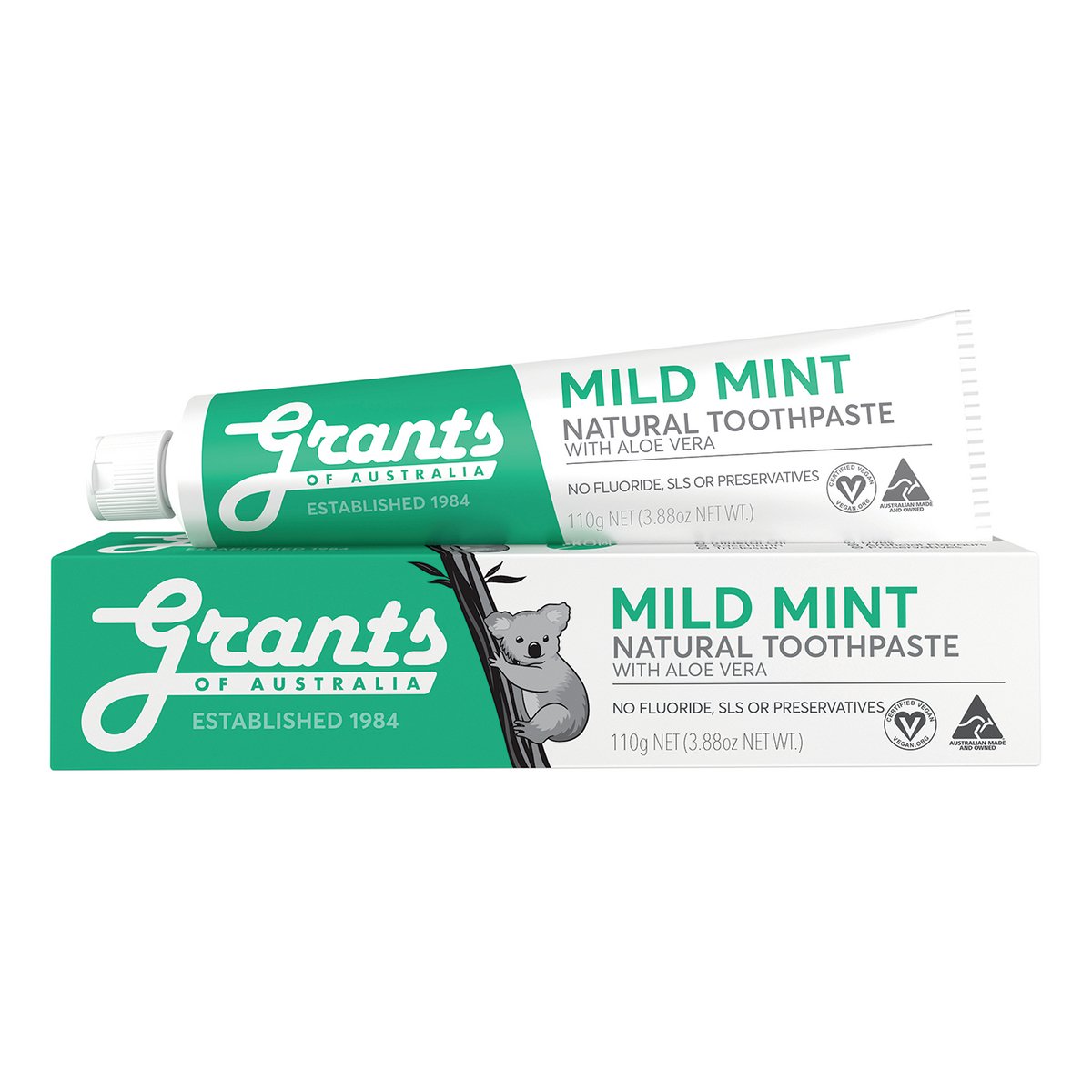 Grants Natural Toothpaste - Fluoride Free - 110g variety - #shop_name - Beauty & Care - -Grants