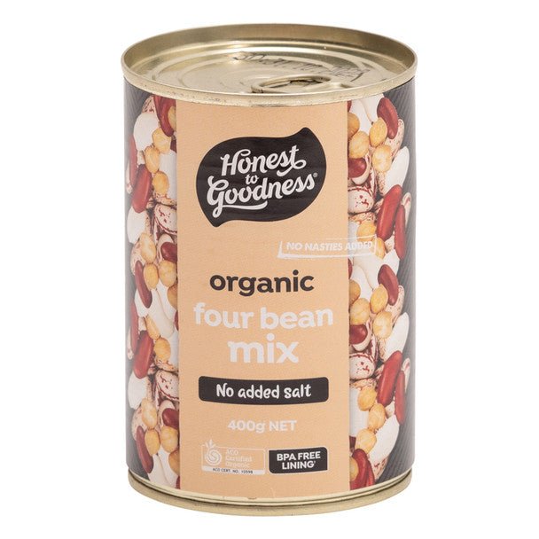 Organic Four Bean Mix 400g - #shop_name - Vegan - -Honest to Goodness