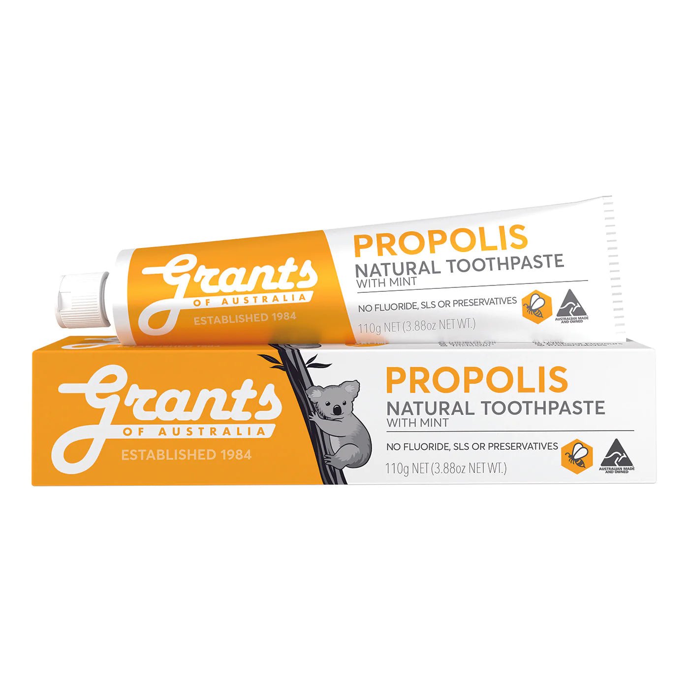 Propolis Natural Toothpaste - Fluoride Free - 110g - #shop_name - -Prana Wholefoods