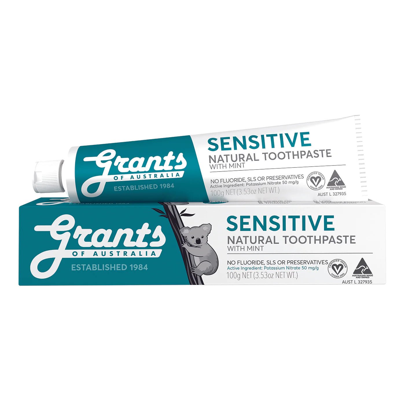Sensitive Natural Toothpaste - Fluoride Free - 100g - #shop_name - Fluoride free - -Prana Wholefoods